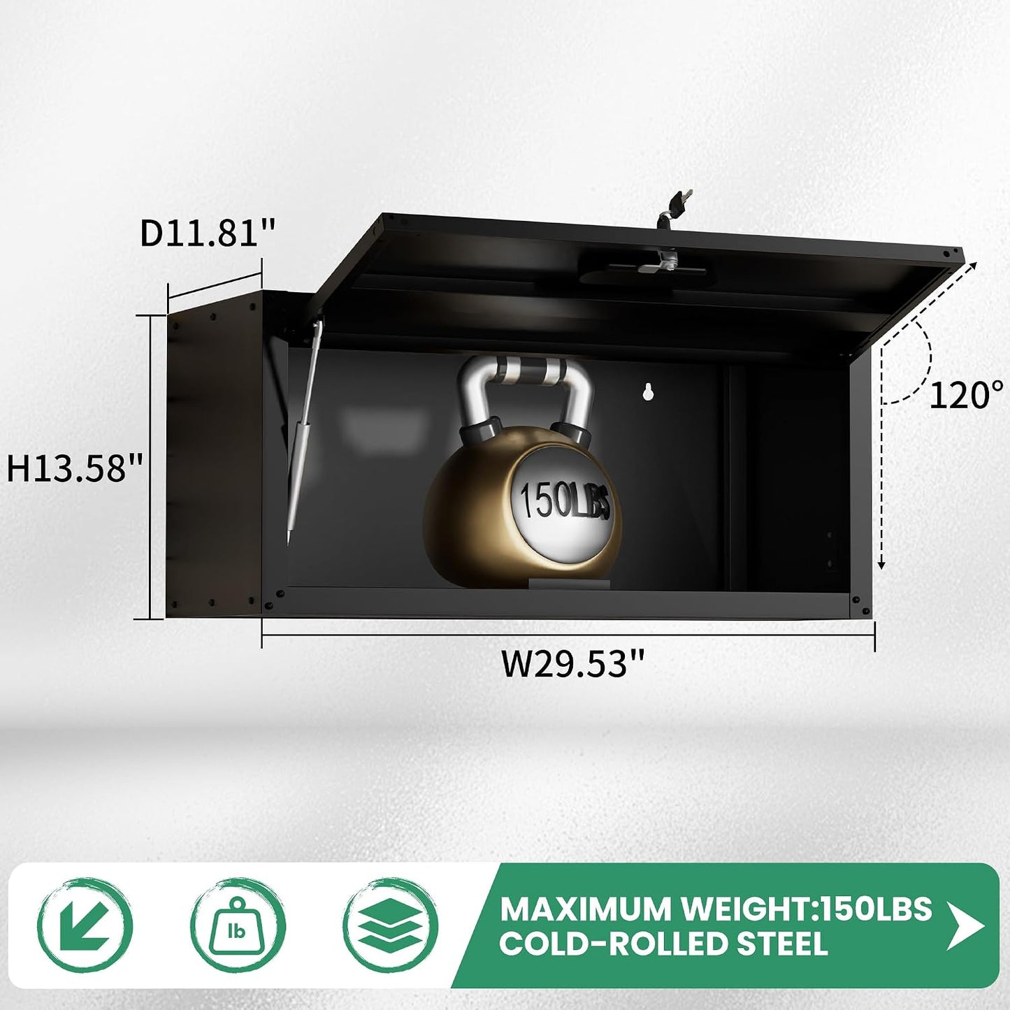 Garage Cabinet System | Heavy Duty Steel All-In-One Modular Garage Cabinet Set for Ultimate Workshop Organization | Easy Assembly Garage Storage Cabinets & Tool Bench