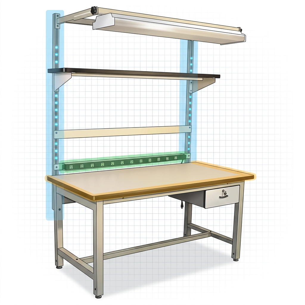 60 In. W X 30 In. D Laminate Top Workbench — How It Works