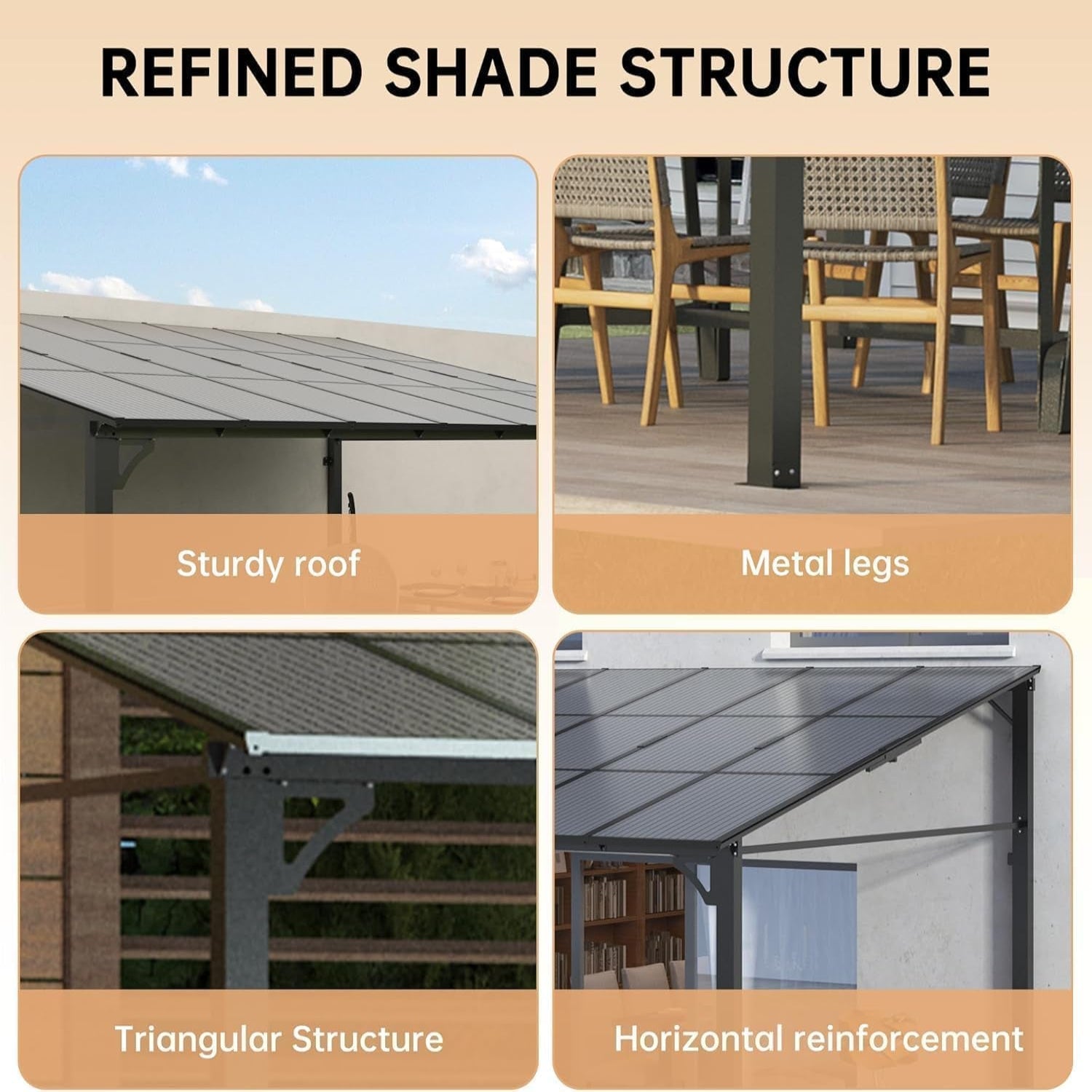 10'X20' Hardtop Wall Mounted Gazebo with Gutters & Galvanized Steel Roof, 60MPH Wind Resistance, Lean to Gazebo Pergola with Sloped Roof for Deck, Porch, Backyard and More, Black